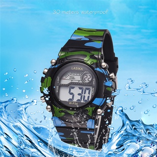 reloj de pulsera deportivo camuflaje/reloj electrónico impermeable para hombres