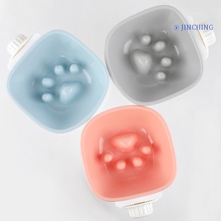 [jinching] mascota perro gatos anti choke huella colgante alimentación alimentos agua cuenco alimentador plato (9)