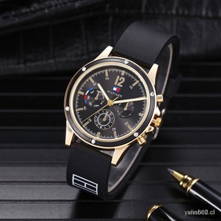 🙌 Tommy Hilfiger simple casual analógico reloj de cuarzo para hombre/mujer, reloj de silicona deportivo de moda y2NS