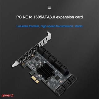 SREYRF PCIE SATA Card 16 Ports 6Gb SATA 3.0 PCIe Card, PCIe To SATA Controller Expansion Card, X4 PCI Slots Support 16 SATA 3.0 Devices SREYRF