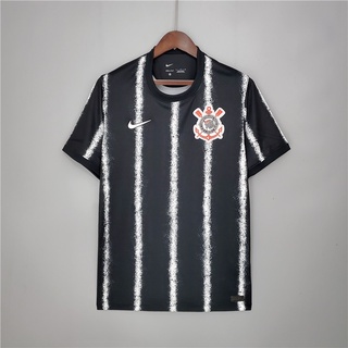 Corinthians 2021 - 2022 camiseta de fútbol negra de visitante mejor calidad tailandesa Alves #77