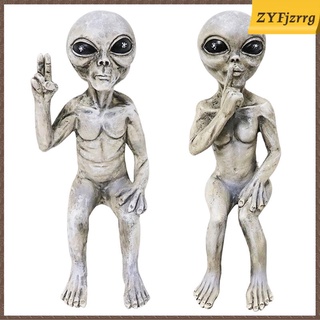 estatua alienígena de resina espacio exterior marcianos estatuilla para adornos manualidades de oficina
