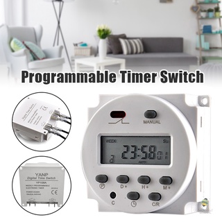 Sinotimer Tm618H-2 220V Ac Digital Time Switch Output Voltage 220V 7 Day Weekly Programmable Timer Switch For Lights Application (1)