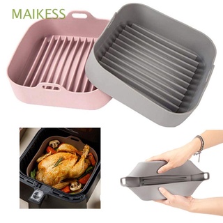 MAIKESS New Airfryer Pots Kitchen Accessories Steamer Liners Silicone Baking Pot Kitchen Mat Gadget Oven Tools Multifunctional Air Fryers Pans/Multicolor