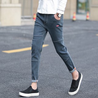 Disponible 2021 pantalones vaqueros delgados estilo coreano para hombre