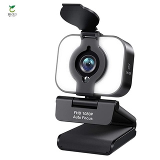 1080p full hd cámara streaming media webcam con anillo de luz