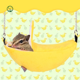 Venta caliente| plátano barco luna mascota hámster pájaros columpio hamaca caliente colgante cama nidos jaula (2)