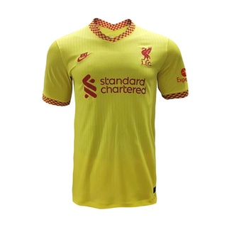 Alta calidad~Liverpool 3a camisa talla S-4XL 2021-2022 fútbol 21/22 amarillo tercera manga corta hombre fans jersey