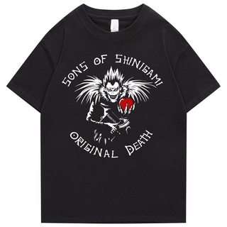 Novedad Death Note Shinigami Ryuk T-shirt hombres Manga corta japonés Manga ligera Yagami L camiseta Anime Tee regalo Idea