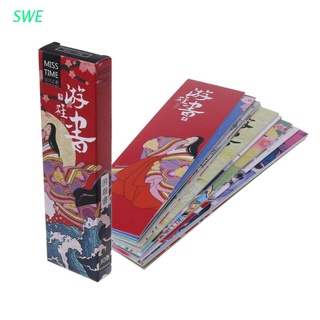 SWE 30Pcs/Bag Paper Bookmark Vintage Japanese Style Book Marks For School Student