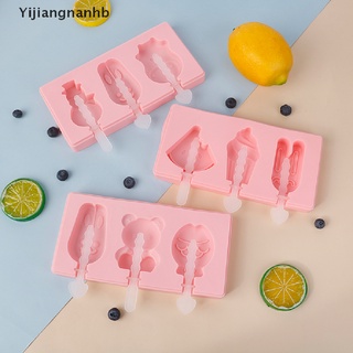 yijiangnanhb diy helado maker lindo molde con tapa de silicona casera paleta molde hecho a mano caliente