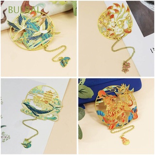 bulbal suministros escolares de oficina libro clip estudiante regalo metal latón marcador colgante estilo chino papelería retro borla