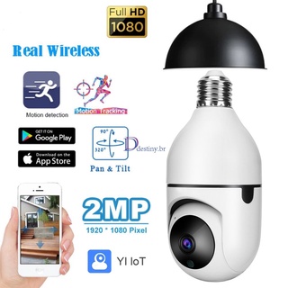 2mp 1080P cámara PTZ E27 lámpara wifi HD infrarroja visión nocturna dos pasos Monitor De seguimiento Automático Para seguridad del hogar