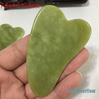 [LightOverflow] Natural Jade Guasha raspado placa Gua Sha masajeador cara Meridian raspado (2)