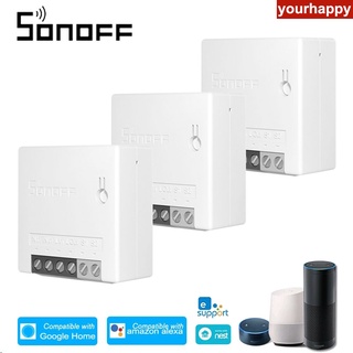 {precio Más bajo} nuevo Sonoff Mini Interruptor básico R2 Inteligente WiFi automatización del hogar App Android Ios yourhappy.br