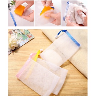 Facial cleanser handmade soap foaming net soap bag soap net storage wash bath soap net bag cleansing bubble net