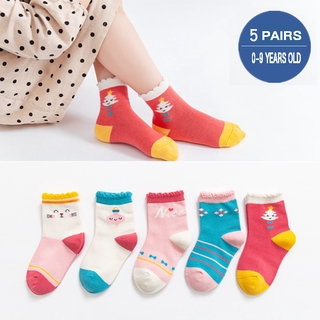 5pcs calcetines infantiles niños y niñas invierno lindo dibujos animados mantener caliente cómodo y transpirable calcetines