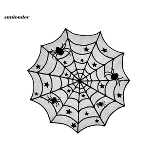 sl halloween decoración spider web bat cortina mantel chimenea bufanda camino de mesa (7)