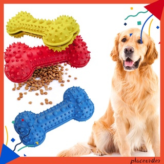 placeorder - cepillo de dientes para mascotas, perro, cachorro, forma de hueso, mordedura, molar, juguete para masticar