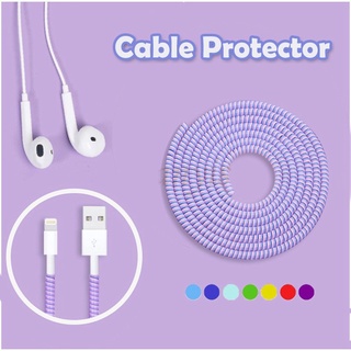 protector de cable de 50 cm espiral usb cable de carga de auriculares cubierta de alambre enrollador (1)