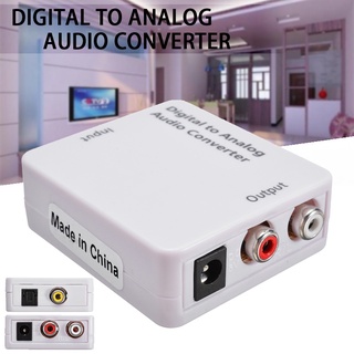 Convertidor de Audio Coaxial óptico Toslink Digital a analógico adaptador RCA L/R 3,5 mm MkHomemall