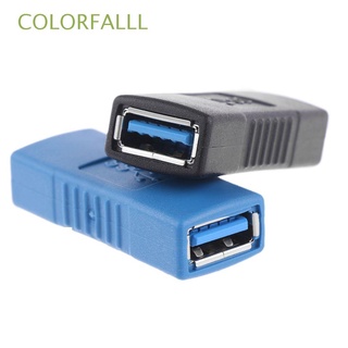 COLORFALLL PC Portátil Tipo A Hembra Conector Electrónico De Consumo USB 3.0 Adaptador Cambiador Negro Azul Caliente F/Acoplador Género/Multicolor