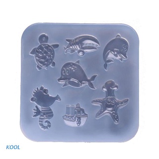Kool Mini océano animales en forma de silicona epoxi resina UV pegamento artesanía molde creativo DIY arte colgante broche joyería herramienta accesorio