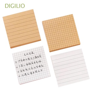 DIGILIO School Supplies Sticky Notes Stationery Memo Sticky Memo Pad Memo Sheets Cute Kraft paper Note Paper Office Supplies To do list Notepad