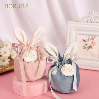 Borui12 accesorios con cordón De oreja De conejo De embalaje y exhibición De joyería paquete bolsas De regalo De conejo/Multicolor