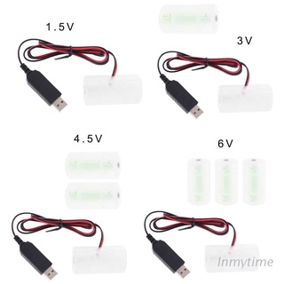 INM Universal AM2 LR14 C Battery Eliminator 2m USB Powered Cable Replace 1 to 4pcs 1.5V C Size Battery for Lamp Toy and more