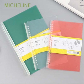 MICHELINE A5 B5 Notebook Cover Journals Cover Glitter Zipper Binder Clip Rings Binder Notebook Office Planner Planner Cover Loose-Leaf Cover Notebook Protector PP Notebook Cover
