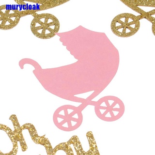 Mur 200Pcs bebé carro confeti Glitter Oh bebé género revelar mesa confeti (8)