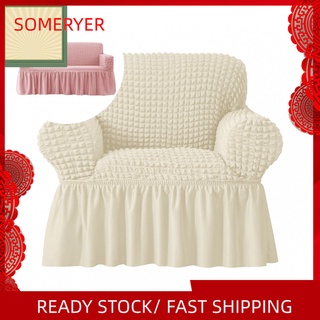 [someryer] Funda de sofá de Color sólido, alta elasticidad, 1 pieza, funda antideslizante para el hogar