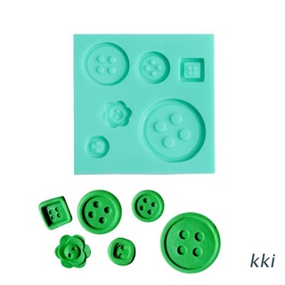 kki. molde de silicona para fondant en forma de botón, chocolate, chocolate, galletas, galletas, cocina, hornear, pasteles, herramientas de decoración