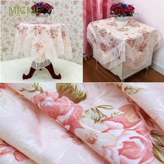 mickie 75*80 cm decoración mantel rectangular mesa cubierta rosa flor pastoral cubierta a prueba de polvo moda mesita de noche de encaje manteles/multicolor