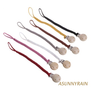 ASUNNYRAIN Leather Pacifier Clips Chain Dummy Clip Pacifier Holder Nipple Soother Chain For Infant Baby Feeding