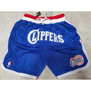 ☁♂✣7 estilos 2021 nuevos pantalones cortos de la nba los angeles clippers bolsillos azules pantalones cortos de baloncesto