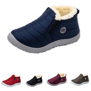 Tienda De Las Mujeres Tobillo Botas De Nieve Deslizamiento En Invierno Impermeable Forrado Piel Zapatos Al Aire Libre (1)