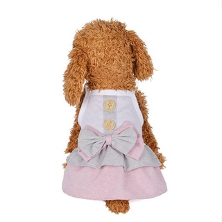 verano mascota perro vestidos encantador cachorro perro gato estilo británico hebilla honda princesa