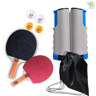 portátil retráctil extensible extensible ping-pong malla rack murciélago conjunto de tenis de mesa de competencia accesorios de entrenamiento