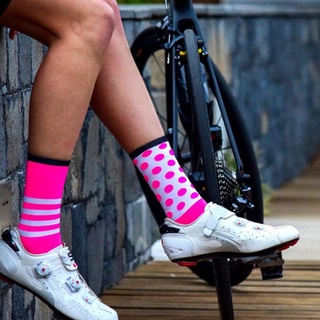 los mejores deportes al aire libre rayas puntos calcetines de fútbol mujeres hombres ciclismo correr calcetines