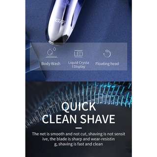 Vgr V-305 portátil eléctrico bigote Trimmer USB carga LED pantalla hombres barba maquinilla de afeitar (1)