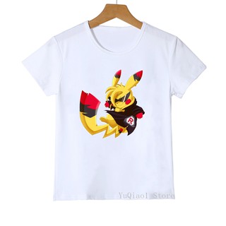Japonés harajuku kawaii De Dibujos Animados POKEMON go anime Pikachu Impresión Divertido Niños Camisetas Lindo Verano Bebé Ropa Blanca t-shirt