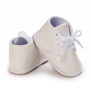 Bebé Pu Encaje Hasta Zapatos De Caminar 0-18M 2 Colores Primavera Y Otoño Moda Antideslizante (8)