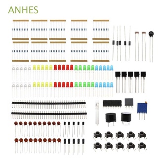 ANHES Useful Basic Starter Kit Kit Capacitor Electronics Components Components Electronic Supplies Raspberry Pi Arduino Resistor Compatile LED Buzzer
