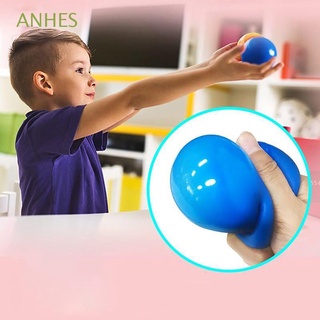 ANHES Family Games Sticky Target Ball Throw Stress Globbles Squash Ball Stick Wall Children's Toy 65mm Luminous Throw At Ceiling Classic Decompression Ball/Multicolor