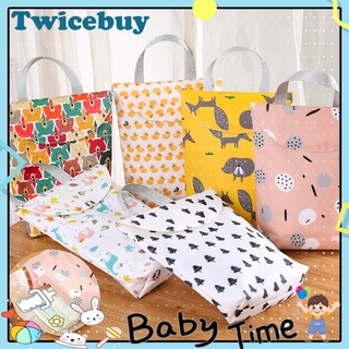 Twicebuy Animal Tree Print impermeable portátil bebé pañal bolsa de almacenamiento organizador