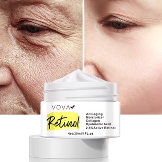 [jm] 30ml crema de retinol no irritante anti-envejecimiento extracto natural hidratante retinol activo colágeno crema facial para adultos (1)