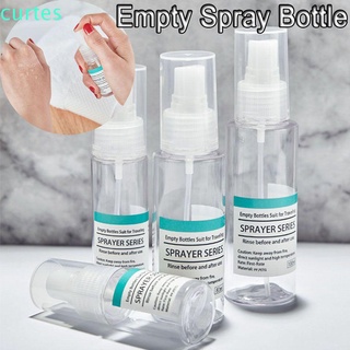 Curtes viaje Spray botella PET plástico Perfume atomizador bomba botellas Mini transparente reutilizable cuidado de la piel 18/30/50/80/100ml herramientas de maquillaje contenedores cosméticos