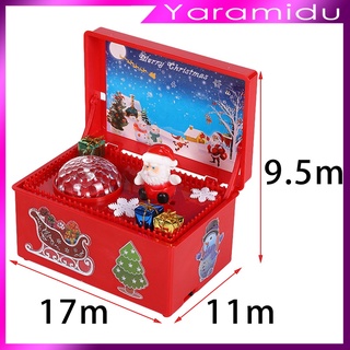 [yaramidu] Caja De Música Feliz navidad regalo De navidad Para niños/adorno De Mesa/decoración del hogar/año nuevo (1)